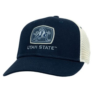 Utah State Aggie Bull Patch Mesh Back Cap Hat